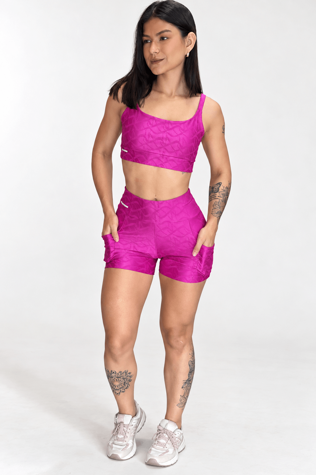 SHORT MUSA DE FERRO MEIA COXA COM BOLSO RADIANCE ROSA